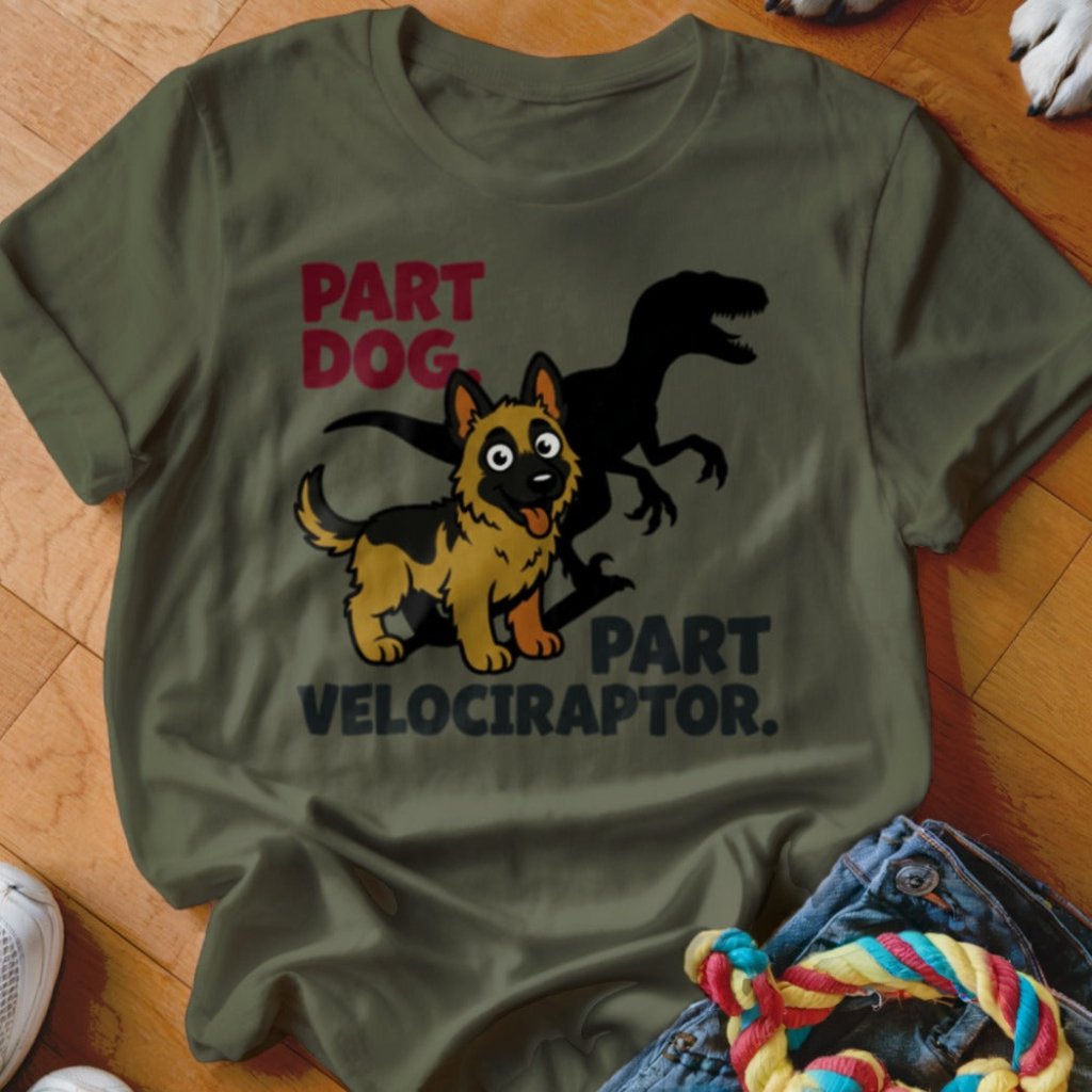 Part Velociraptor Shirt - The Pawsitive Initiative