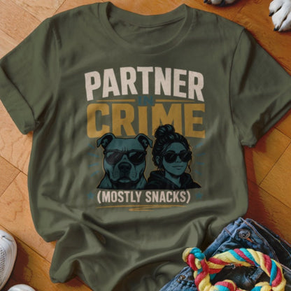 Partner In Crime Mostly Snacks Shirt - The Pawsitive Initiative