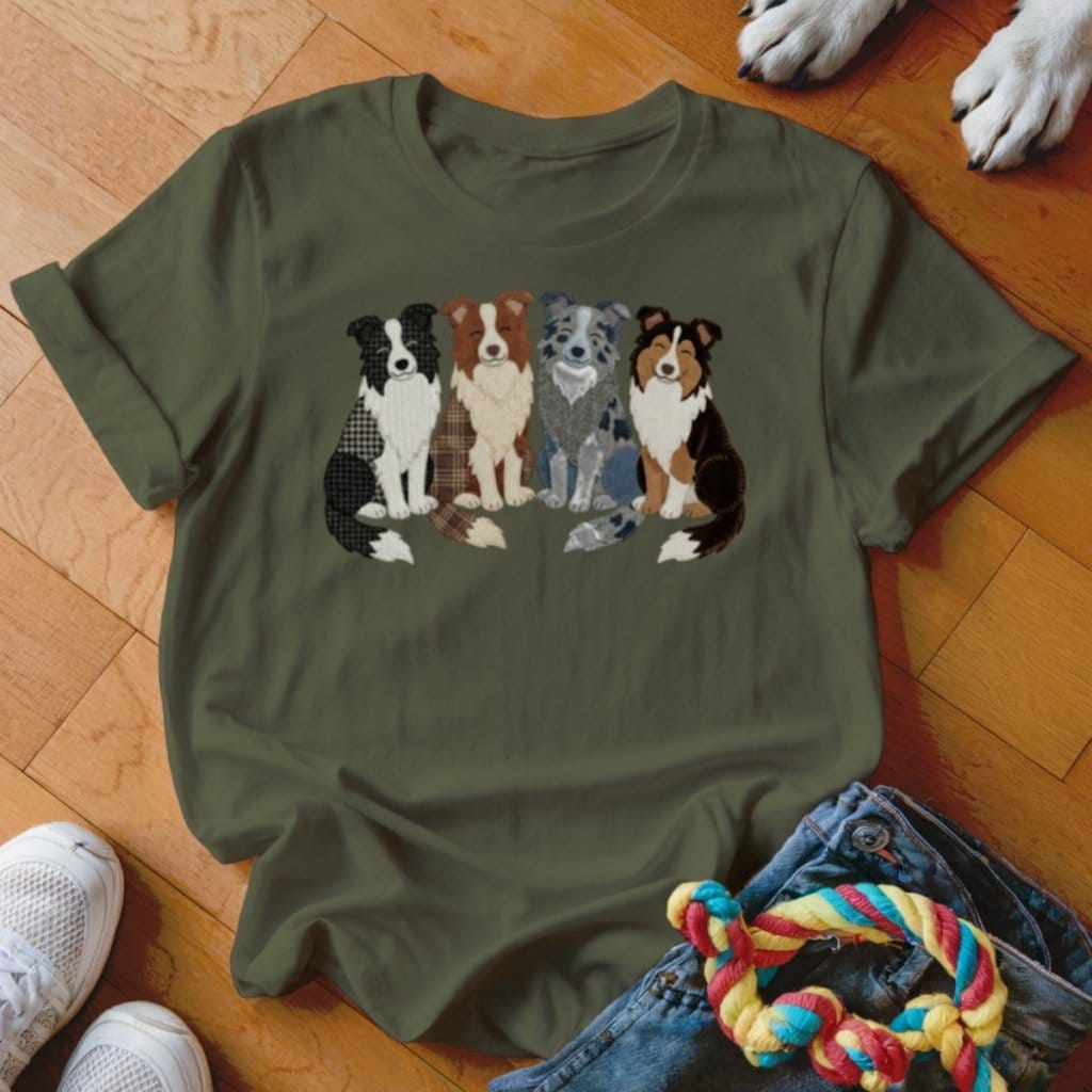 Patchwork Collies Shirt - The Pawsitive Initiative