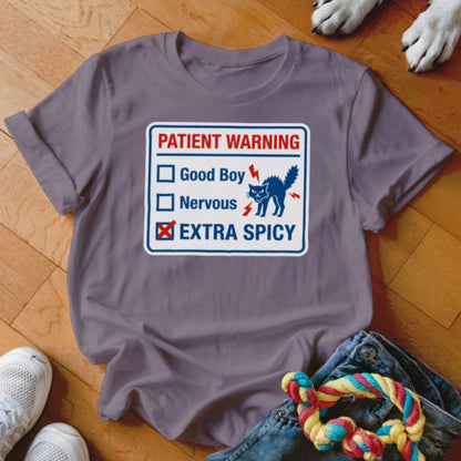 Patient Warning Shirt - The Pawsitive Initiative