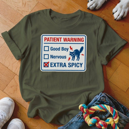 Patient Warning Shirt - The Pawsitive Initiative