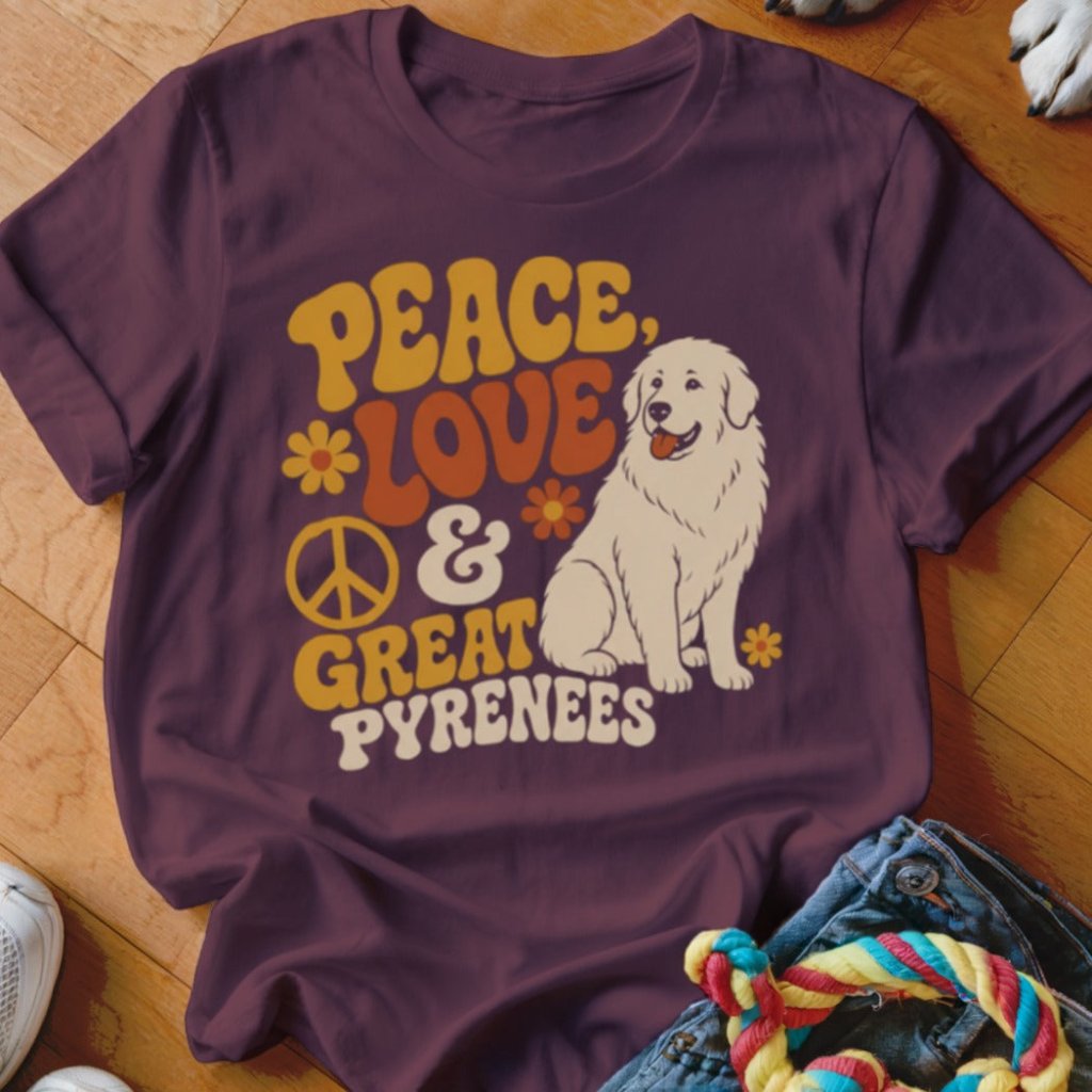 Peace, Love, and Great Pyrenees Shirt - The Pawsitive Initiative