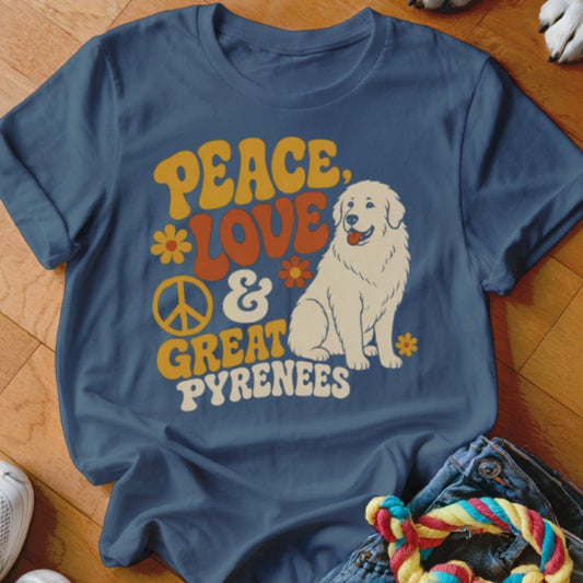 Peace, Love, and Great Pyrenees Shirt - The Pawsitive Initiative