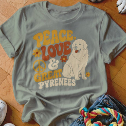 Peace, Love, and Great Pyrenees Shirt - The Pawsitive Initiative
