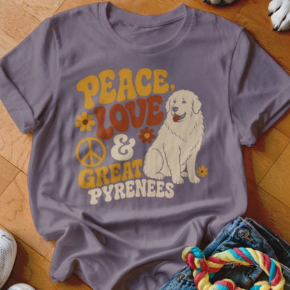 Peace, Love, and Great Pyrenees Shirt - The Pawsitive Initiative