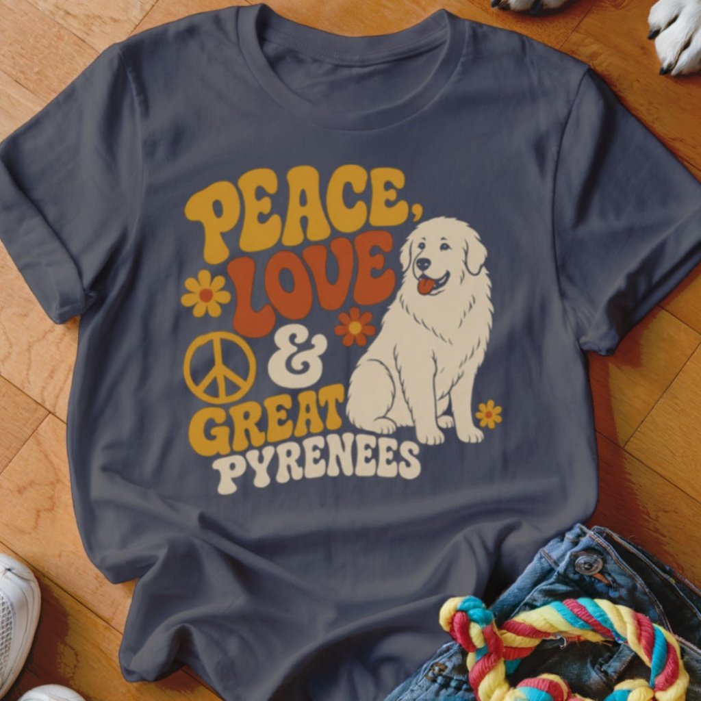 Peace, Love, and Great Pyrenees Shirt - The Pawsitive Initiative