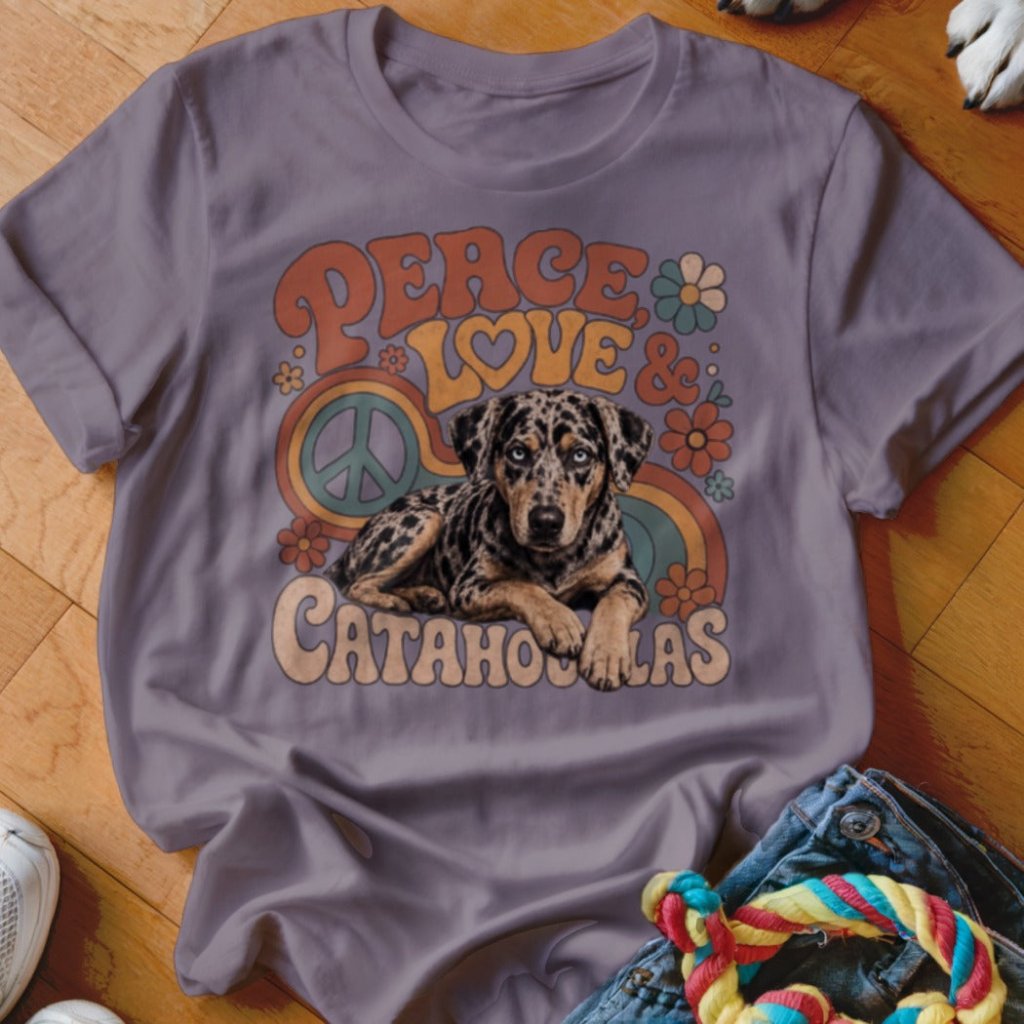 Peace Love & Catahoulas Shirt - The Pawsitive Initiative