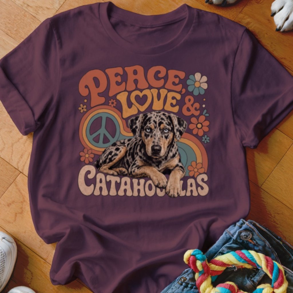 Peace Love & Catahoulas Shirt - The Pawsitive Initiative