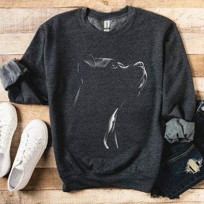 Pitbull Silhouette Sweatshirt - The Pawsitive Initiative