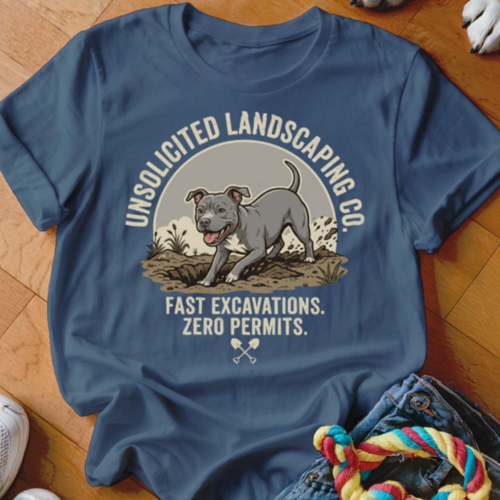 Pittie Unsolicited Landscaping Co Shirt - The Pawsitive Initiative