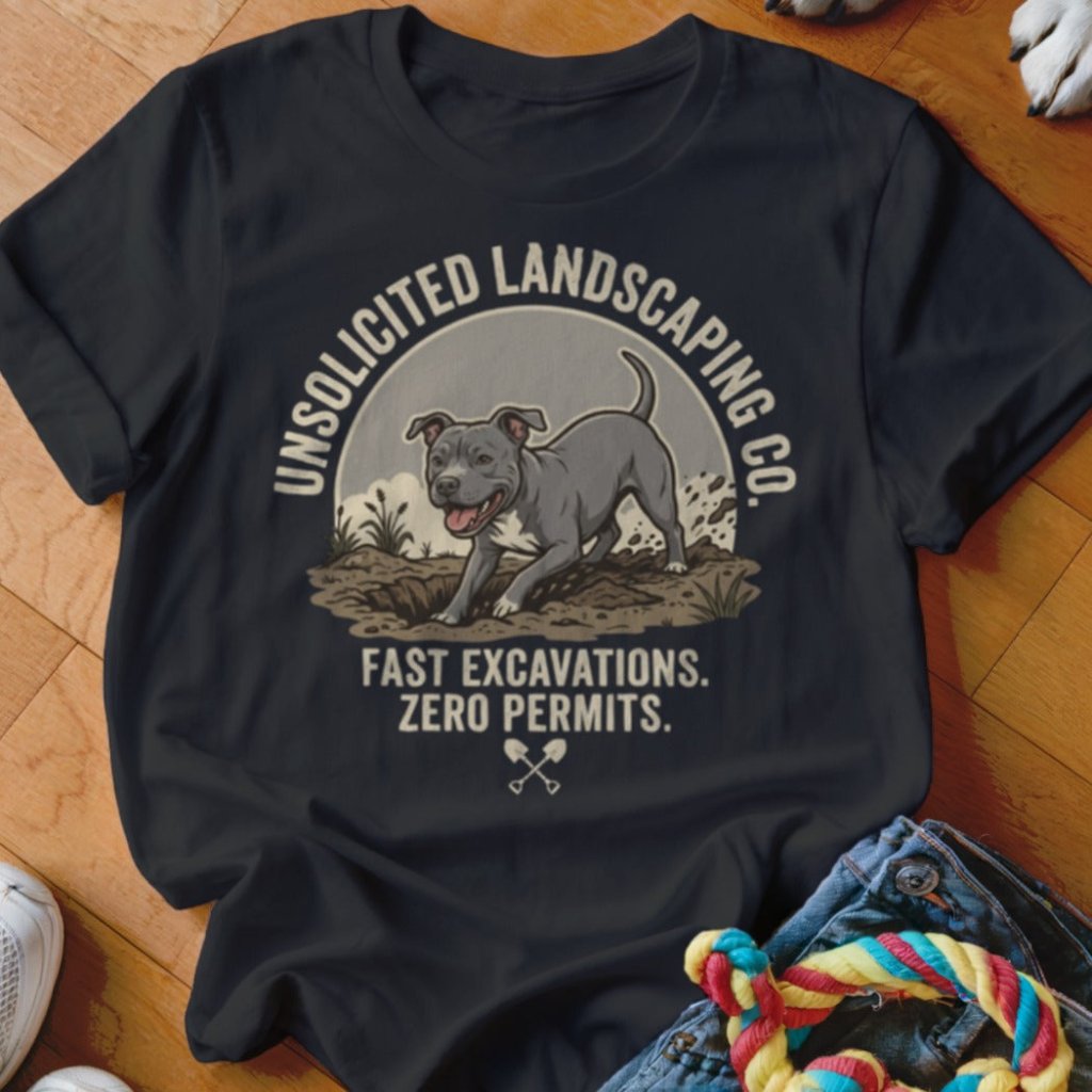 Pittie Unsolicited Landscaping Co Shirt - The Pawsitive Initiative