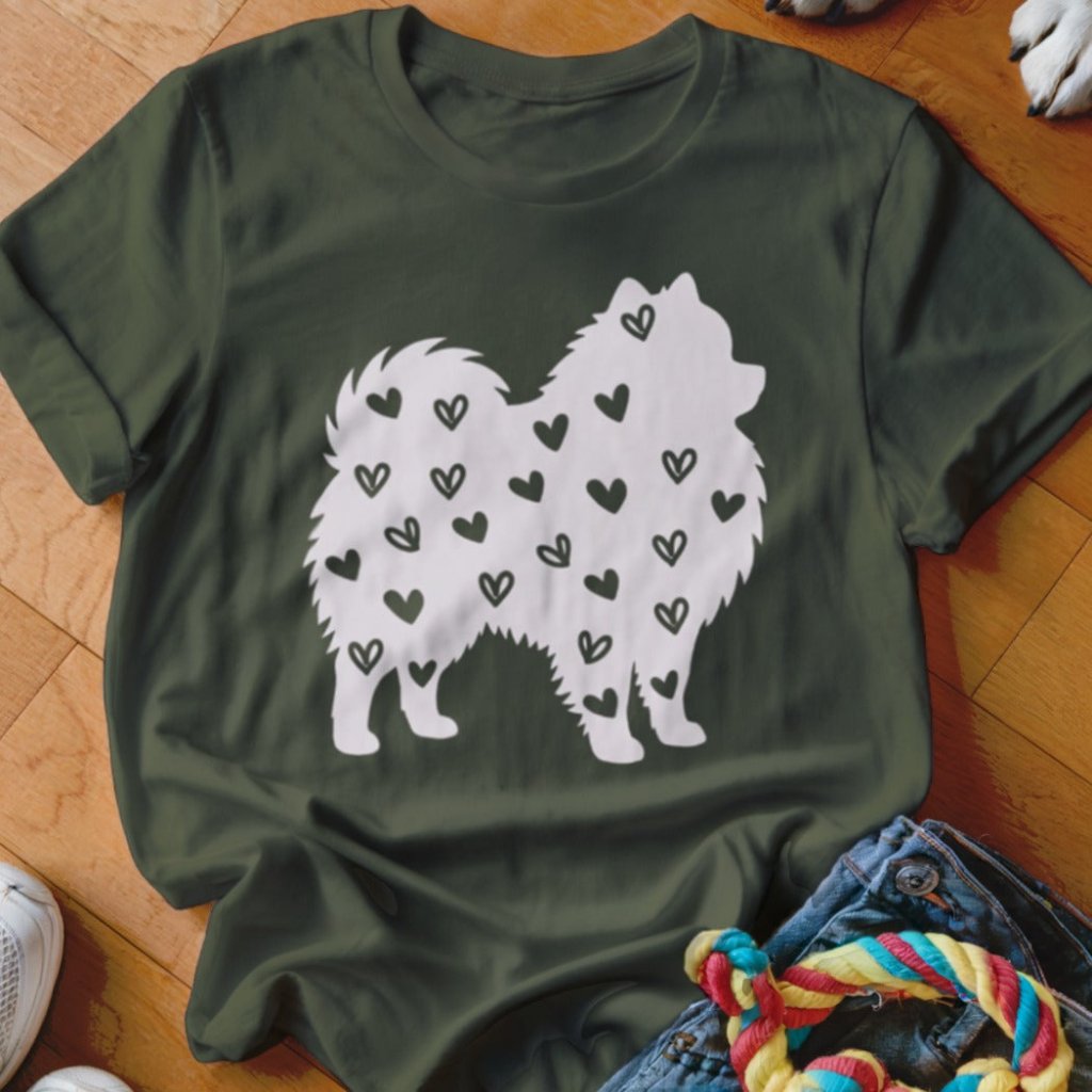 Pomeranian Hearts Shirt - The Pawsitive Initiative