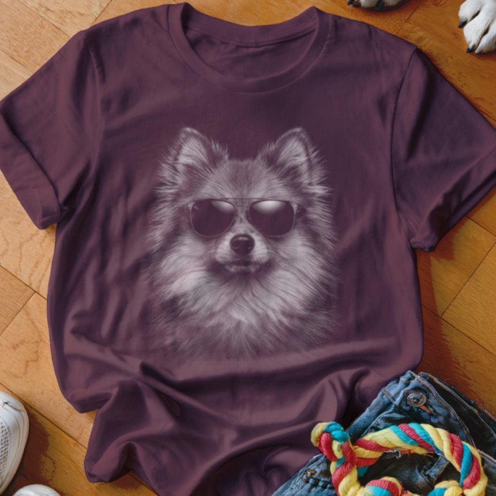 Pomeranian in Aviators Shirt - The Pawsitive Initiative