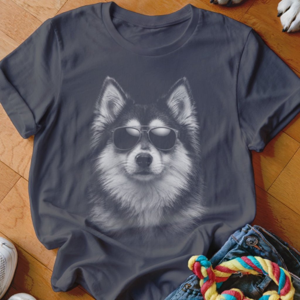 Pomsky in Aviators Shirt - The Pawsitive Initiative