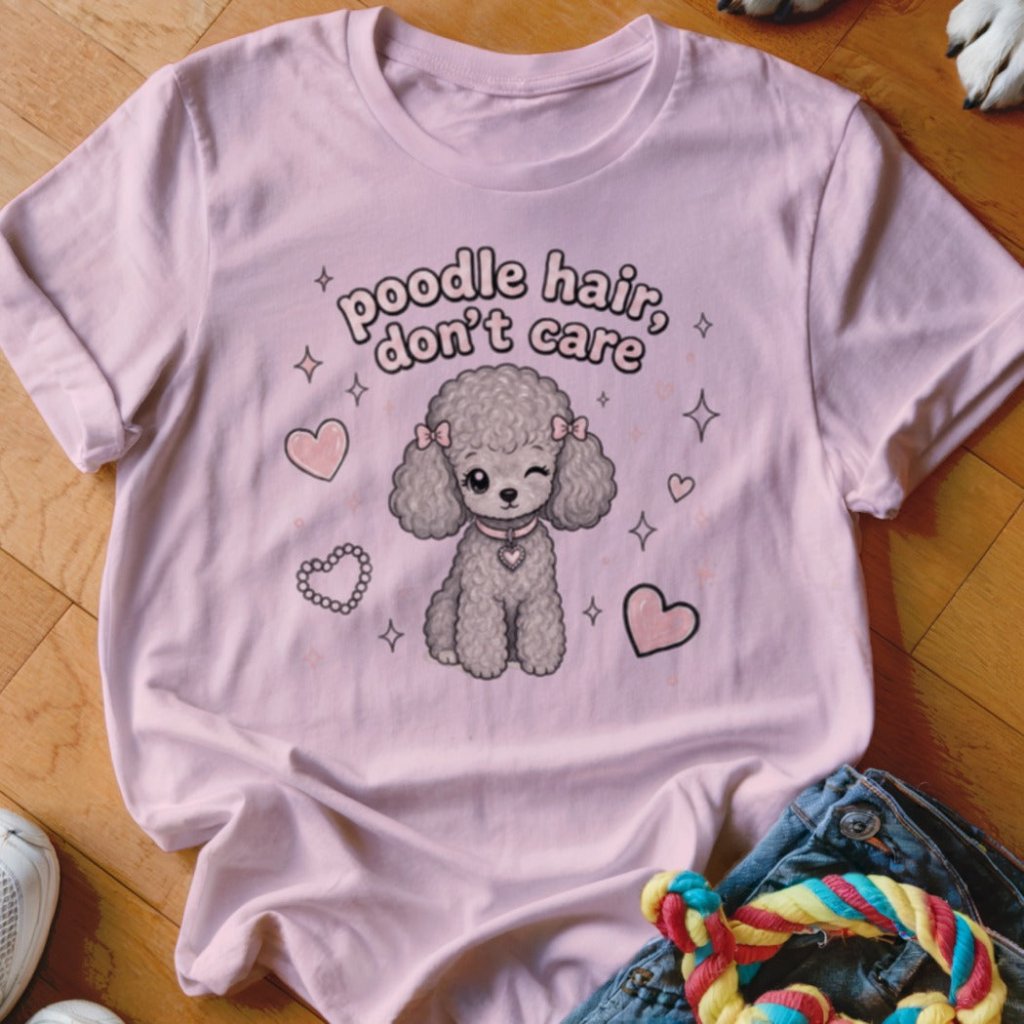 Poodle Hair, Don't Care Shirt - The Pawsitive Initiative