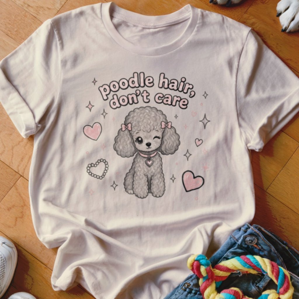 Poodle Hair, Don't Care Shirt - The Pawsitive Initiative