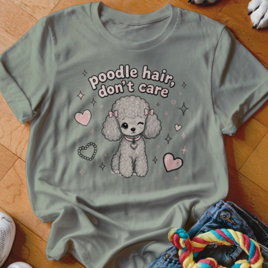 Poodle Hair, Don't Care Shirt - The Pawsitive Initiative