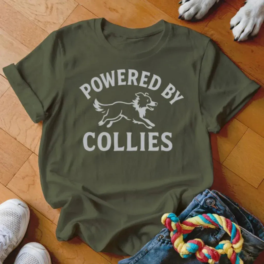 Powered By Collies Shirt - The Pawsitive Initiative
