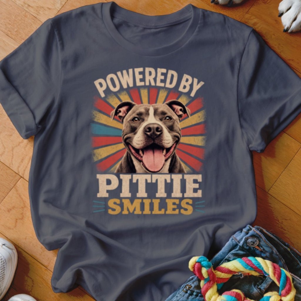 Powered By Pittie Smiles Shirt - The Pawsitive Initiative