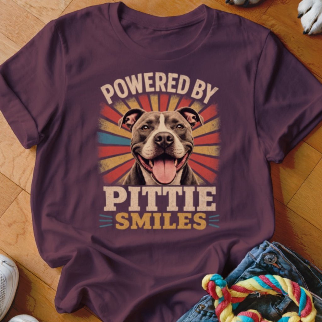 Powered By Pittie Smiles Shirt - The Pawsitive Initiative