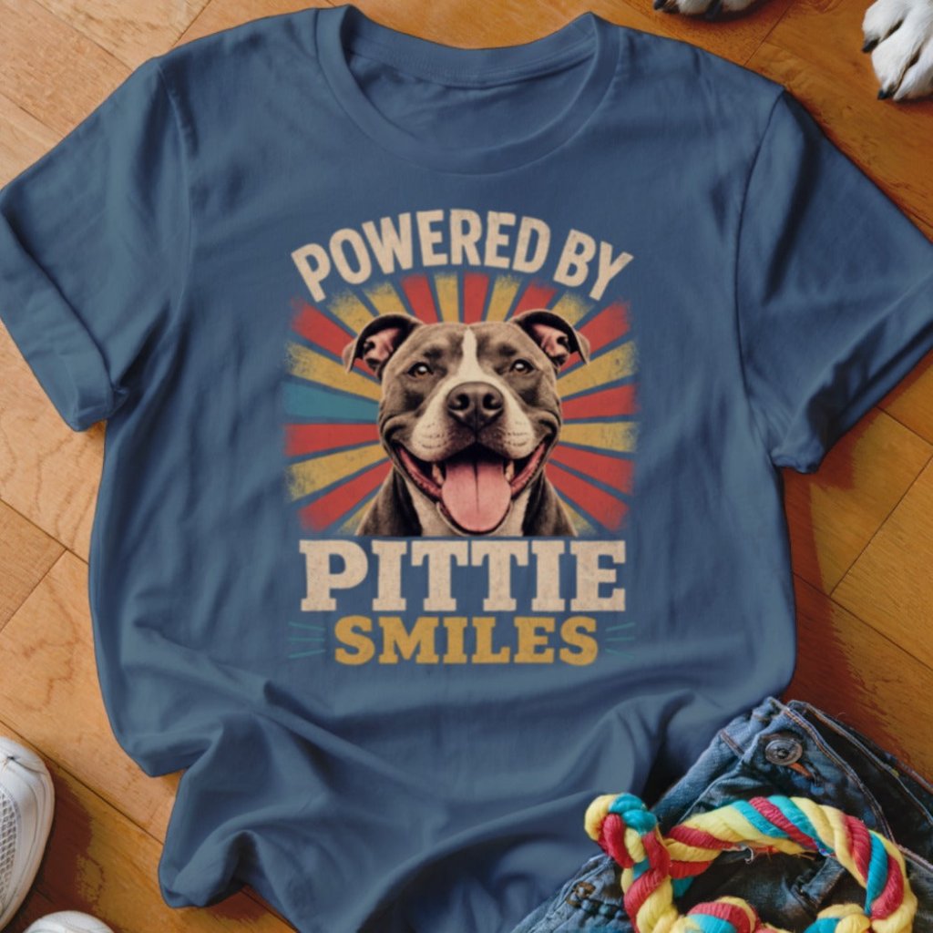 Powered By Pittie Smiles Shirt - The Pawsitive Initiative
