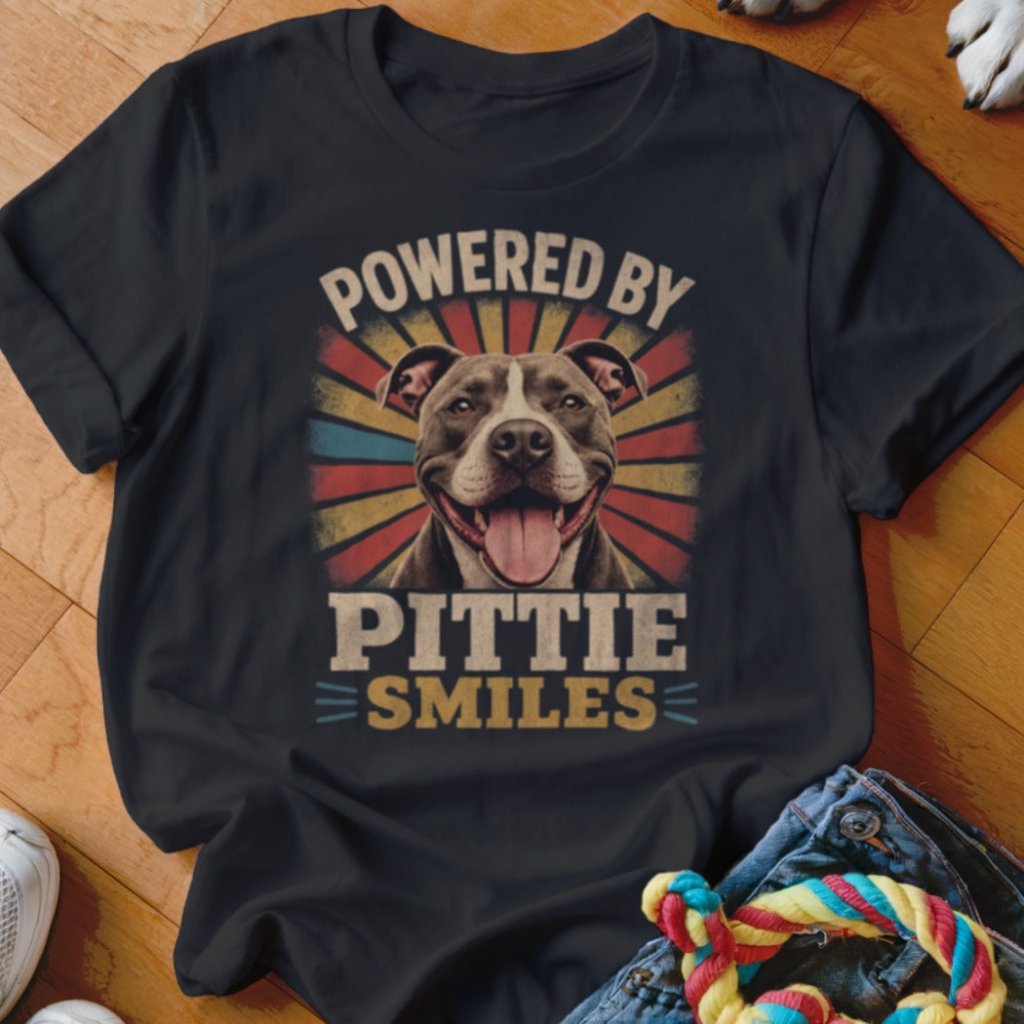 Powered By Pittie Smiles Shirt - The Pawsitive Initiative