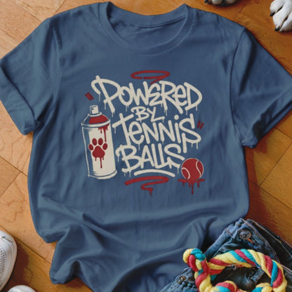 Powered By Tennis Balls Shirt - The Pawsitive Initiative
