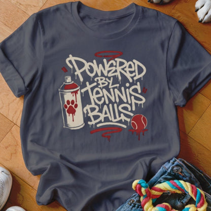 Powered By Tennis Balls Shirt - The Pawsitive Initiative