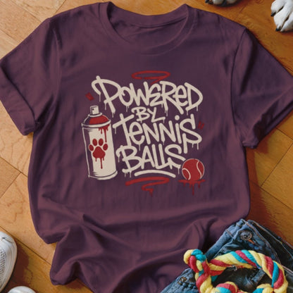 Powered By Tennis Balls Shirt - The Pawsitive Initiative