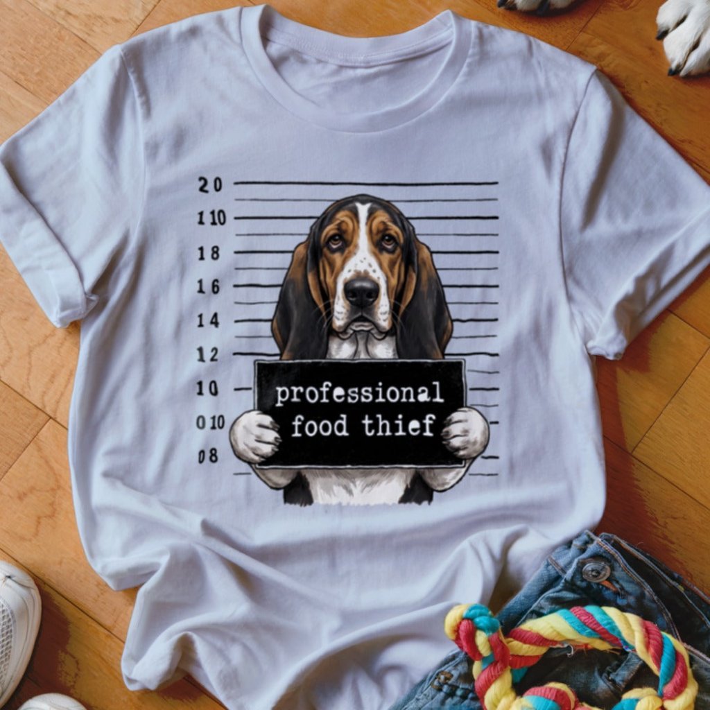 Professional Food Thief Basset Hound Shirt - The Pawsitive Initiative