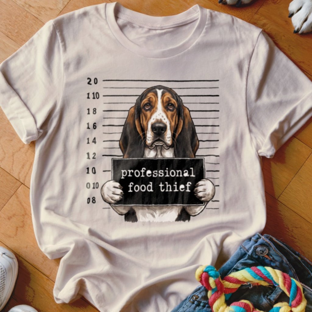 Professional Food Thief Basset Hound Shirt - The Pawsitive Initiative