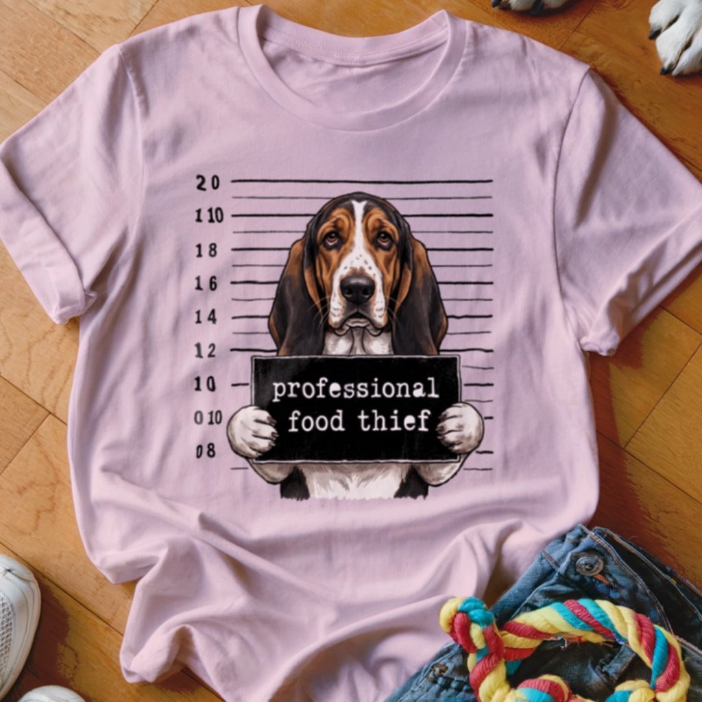 Professional Food Thief Basset Hound Shirt - The Pawsitive Initiative