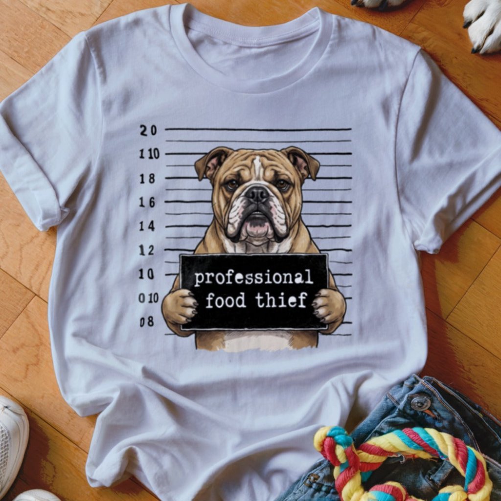 Professional Food Thief English Bulldog Shirt - The Pawsitive Initiative