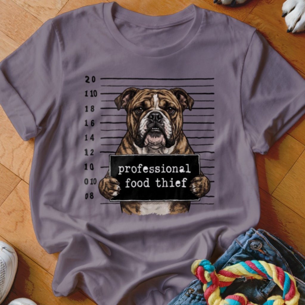 Professional Food Thief English Bulldog Shirt - The Pawsitive Initiative