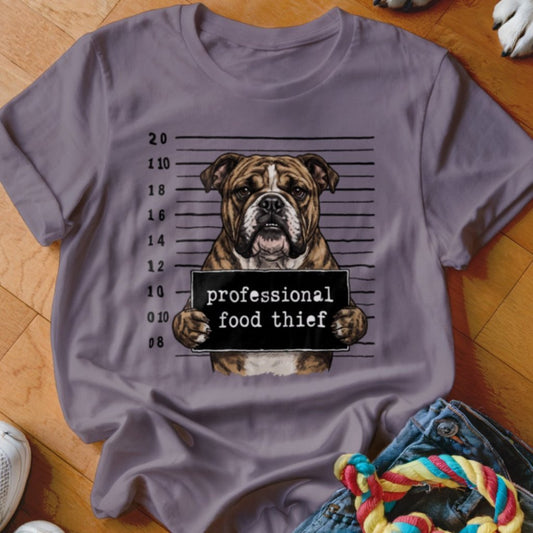 Professional Food Thief English Bulldog Shirt - The Pawsitive Initiative