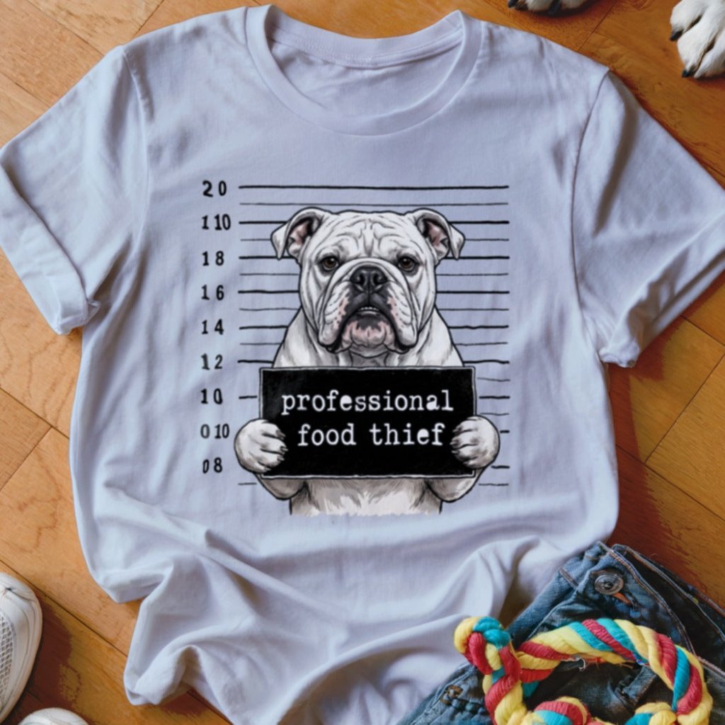 Professional Food Thief English Bulldog Shirt - The Pawsitive Initiative