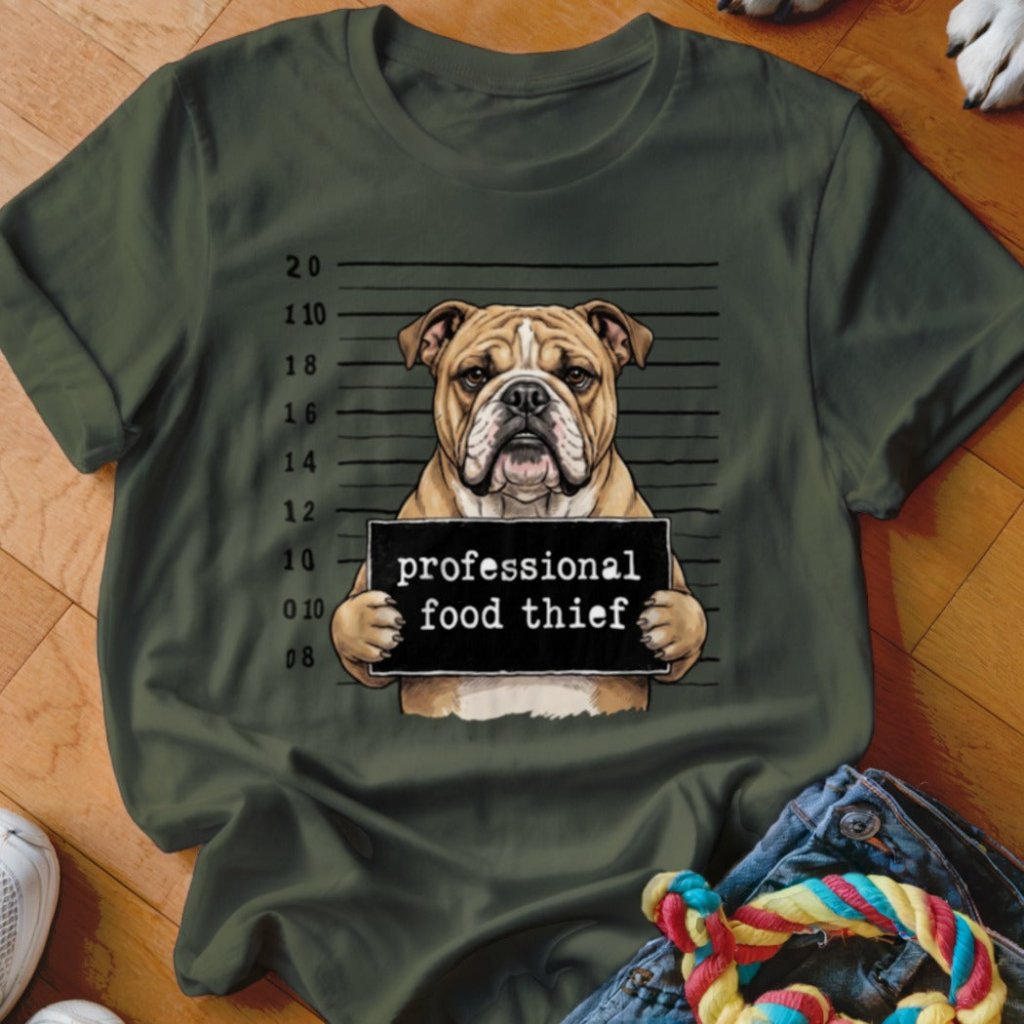 Professional Food Thief English Bulldog Shirt - The Pawsitive Initiative