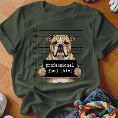 Professional Food Thief English Bulldog Shirt - The Pawsitive Initiative