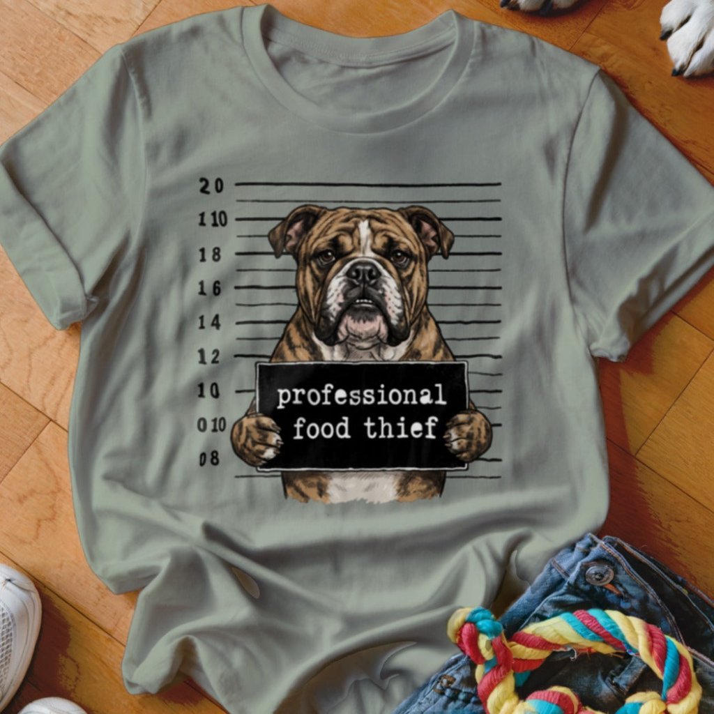 Professional Food Thief English Bulldog Shirt - The Pawsitive Initiative