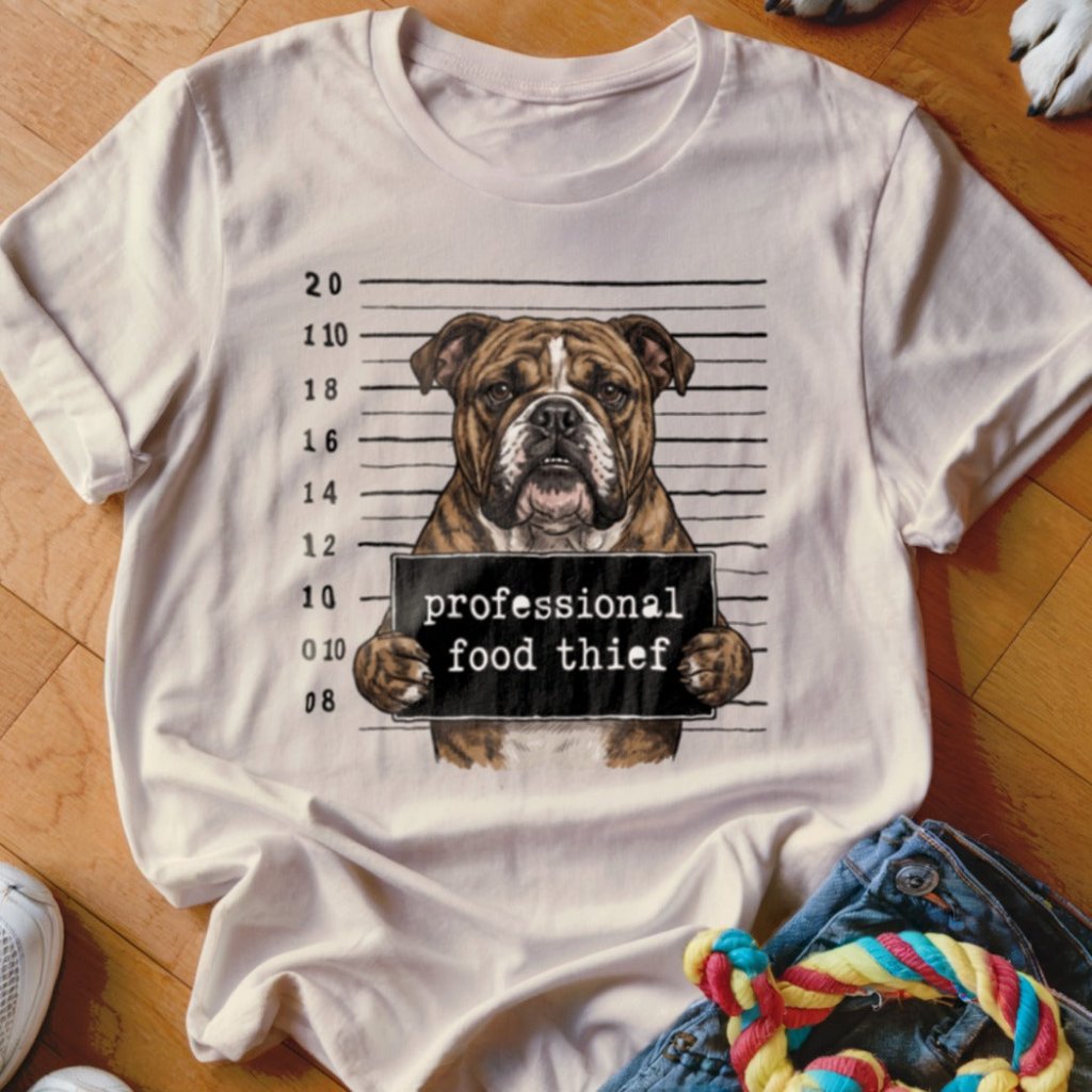 Professional Food Thief English Bulldog Shirt - The Pawsitive Initiative