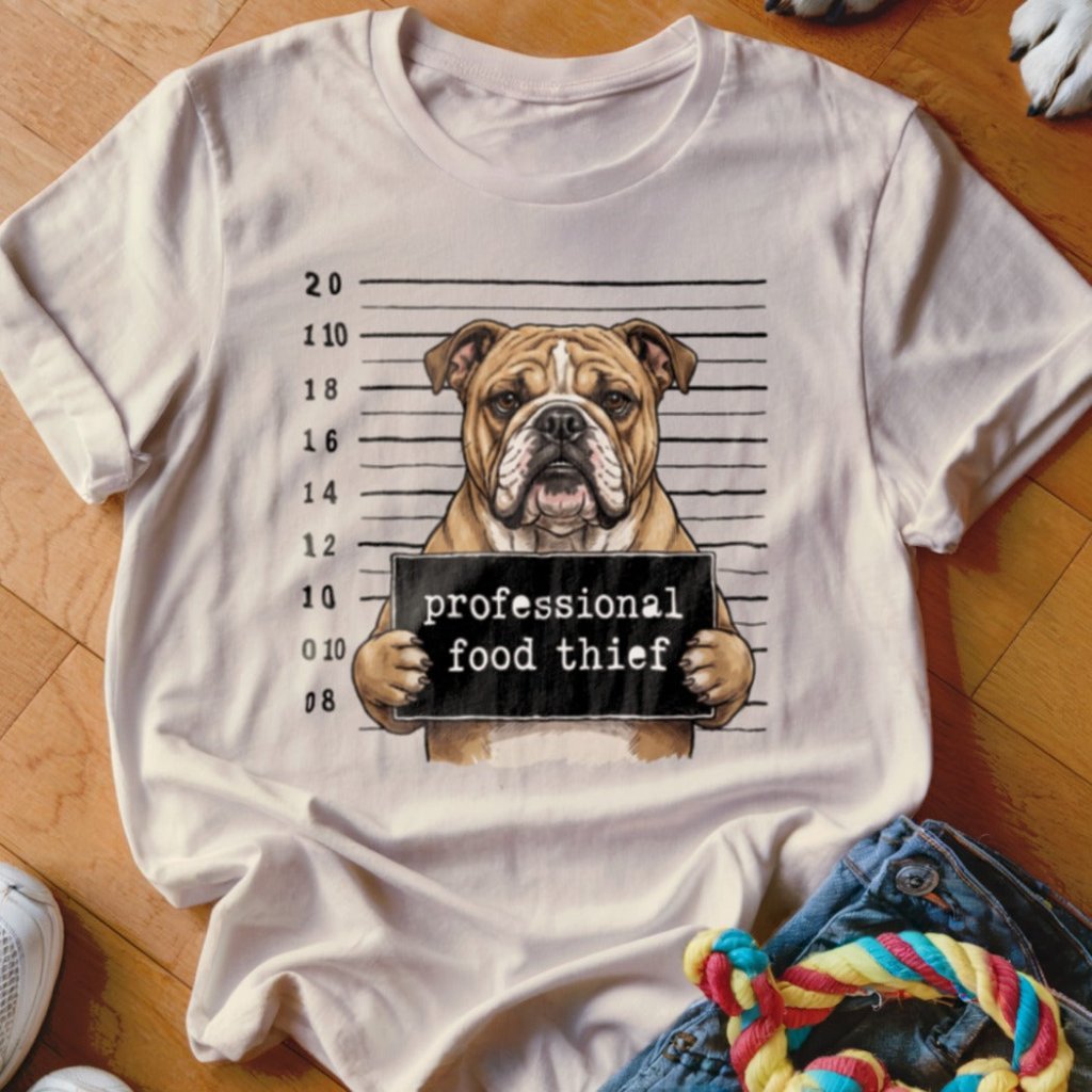 Professional Food Thief English Bulldog Shirt - The Pawsitive Initiative