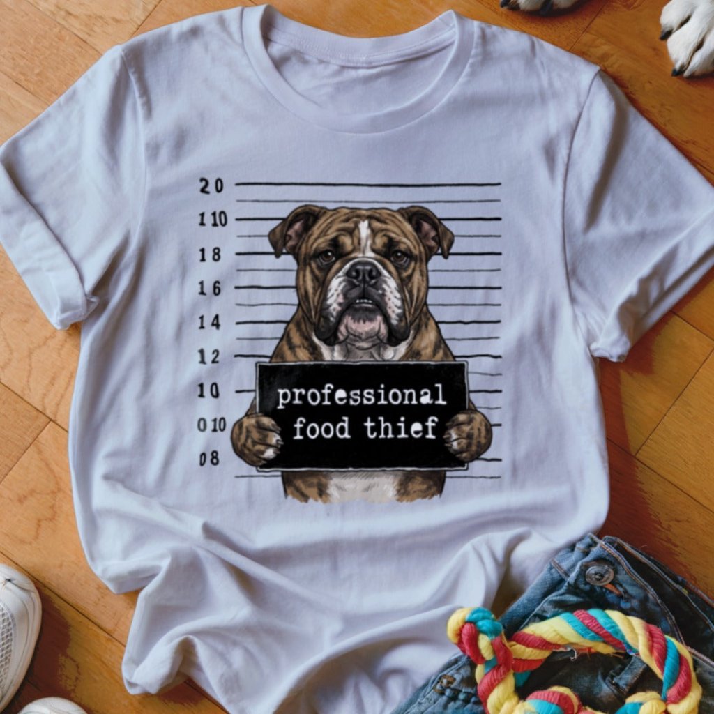 Professional Food Thief English Bulldog Shirt - The Pawsitive Initiative