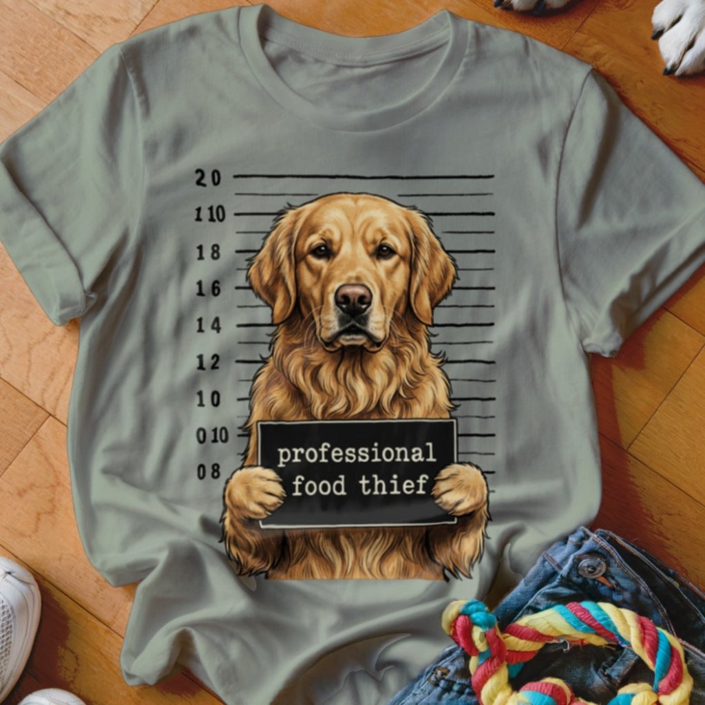 Professional Food Thief Golden Shirt - The Pawsitive Initiative