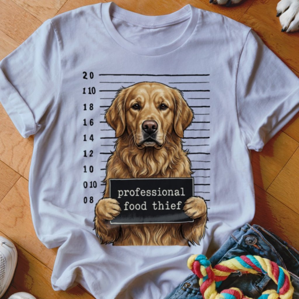 Professional Food Thief Golden Shirt - The Pawsitive Initiative