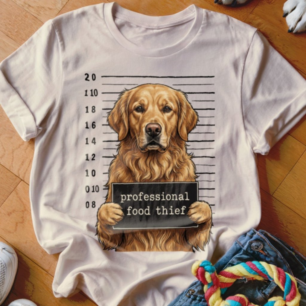 Professional Food Thief Golden Shirt - The Pawsitive Initiative