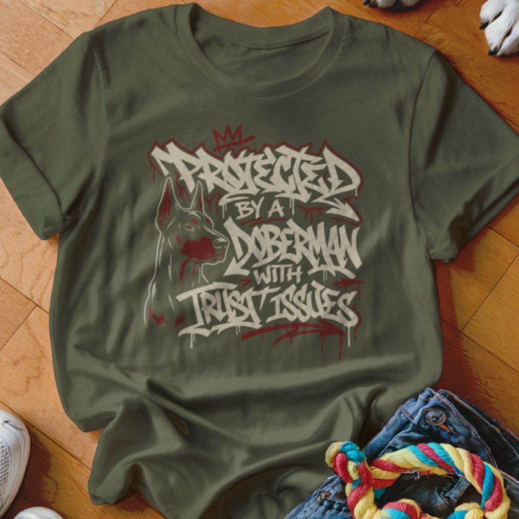 Protected By A Doberman Shirt - The Pawsitive Initiative