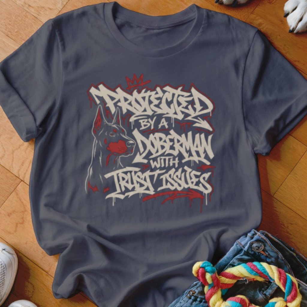 Protected By A Doberman Shirt - The Pawsitive Initiative