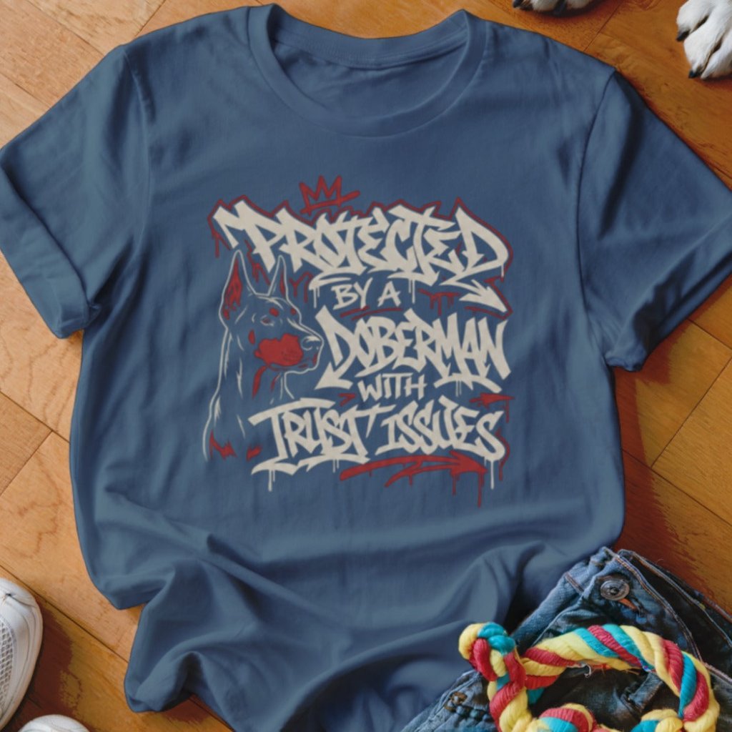 Protected By A Doberman Shirt - The Pawsitive Initiative