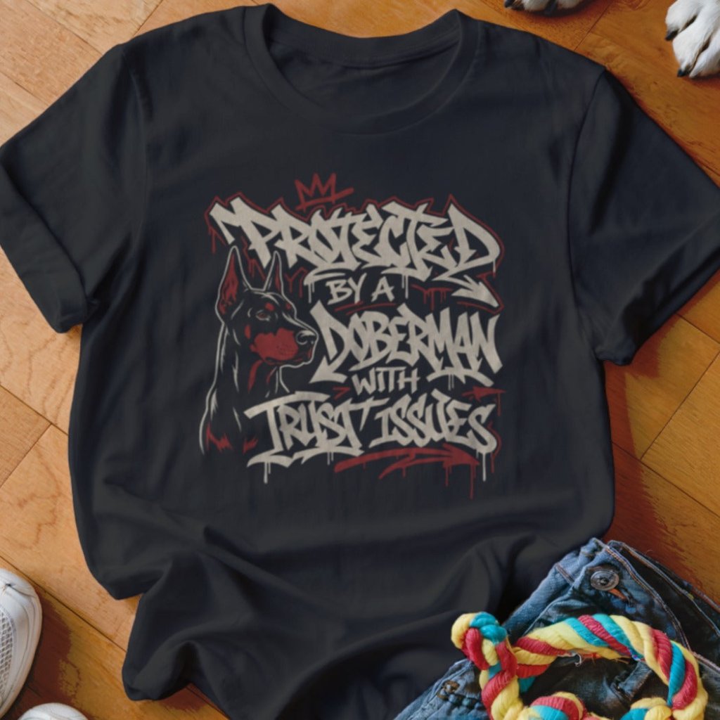 Protected By A Doberman Shirt - The Pawsitive Initiative