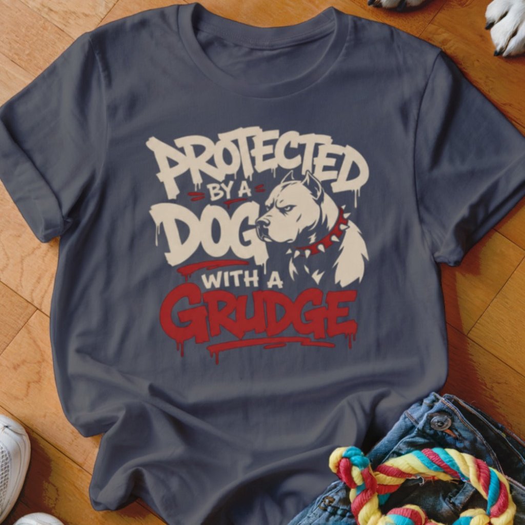 Protected By a Dog With a Grudge Shirt - The Pawsitive Initiative